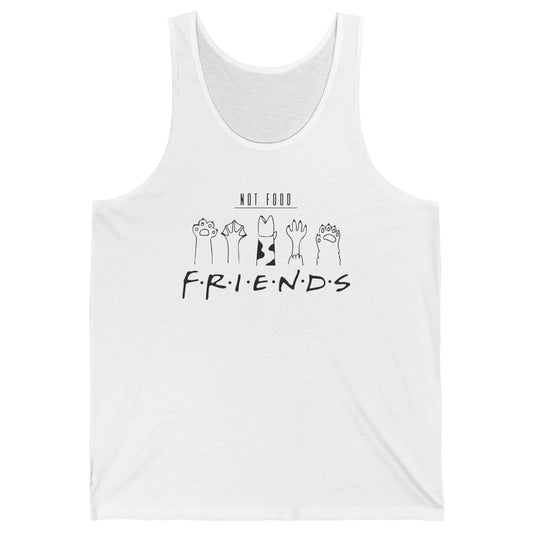 Funny Animal Rights Vegan Friends Not Food Vegetarian Gift Unisex Jersey Tank