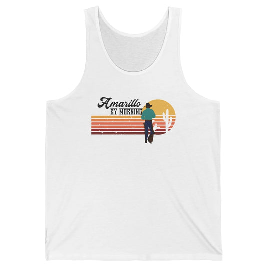Vintage Cowboy Amarillo By Morning Cactus Western Country Unisex Jersey Tank