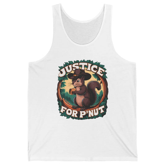 Justice For P'Nut Cute Peanut Squirrel Cowboy Funny Rodeo Howdy Western Country Unisex Jersey Tank