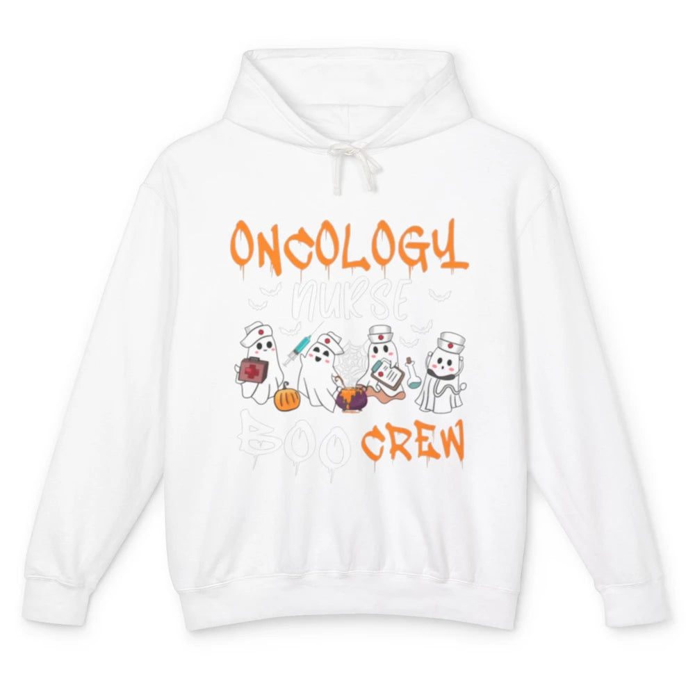 Funny Oncology Nurse Ghost Boo Crew Nursing Spooky Halloween Unisex Lightweight Hoodie