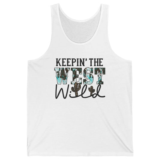 Leopard Cactus Keeping The West Wild Western Country Cowboy Unisex Jersey Tank