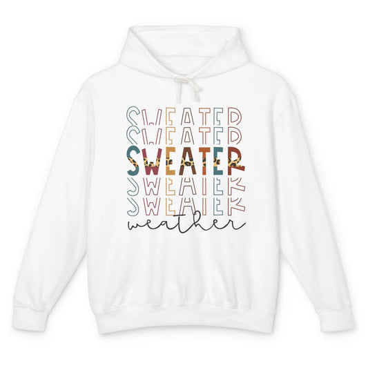 Fall Sweater Weather Leopard Thanksgiving Christmas Costume Unisex Lightweight Hoodie